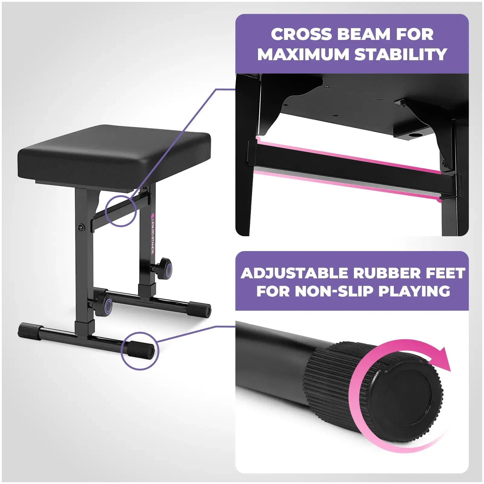 Adjustable Z Style Keyboard Stand w/ Bench Liquid Stands