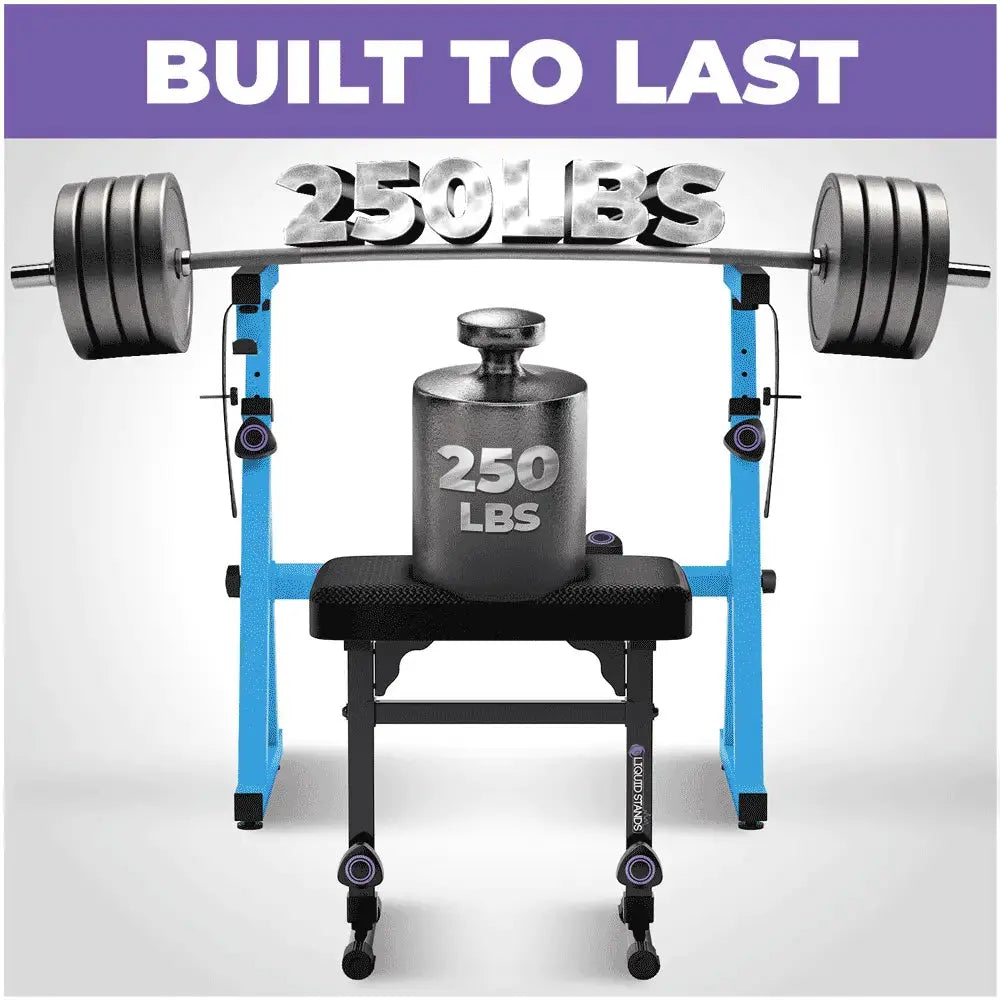 Light Blue Adjustable Z Style Keyboard Stand w/ Mesh Cushion Bench Liquid Stands