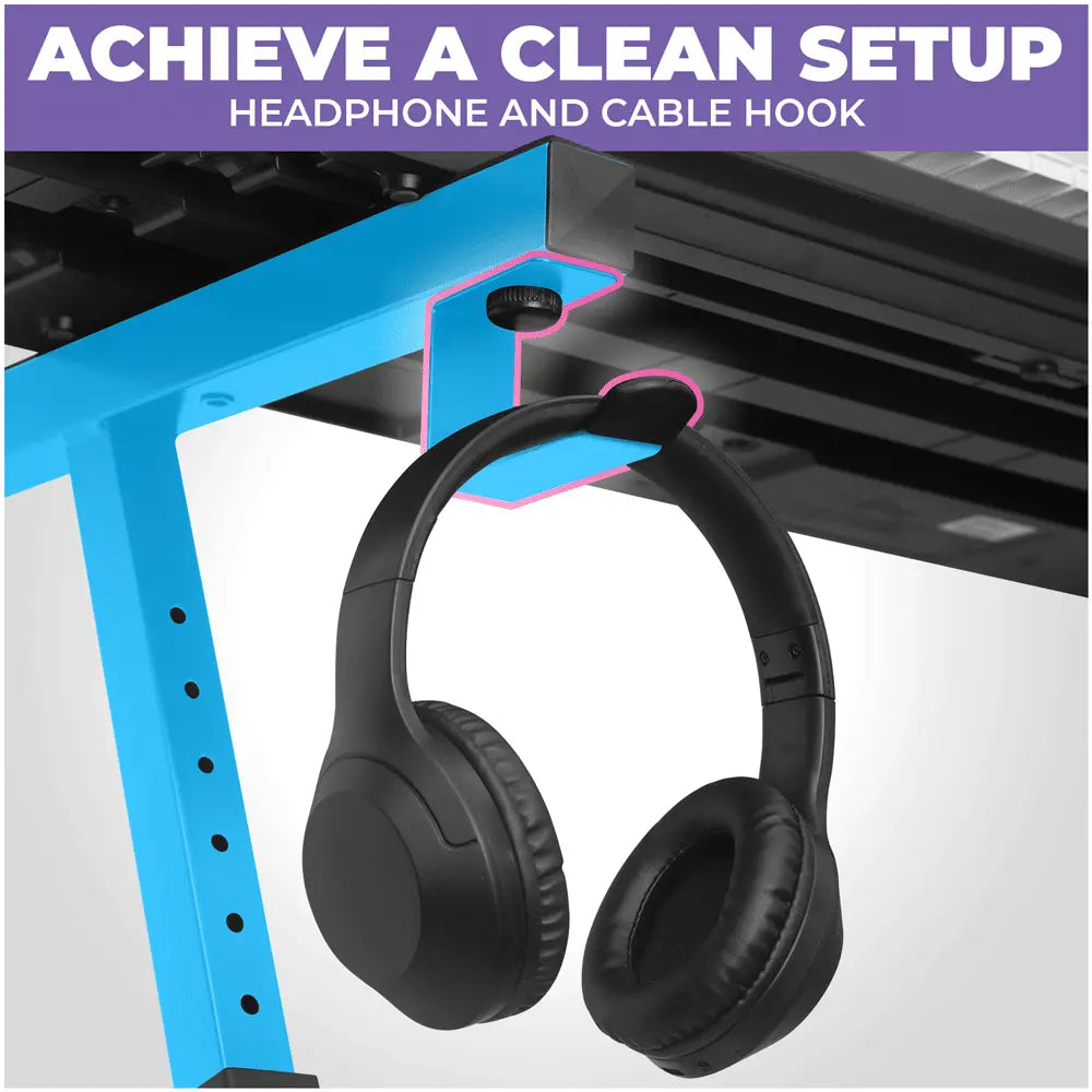 Refurbished Adjustable Z Shape Light Blue Keyboard Stand - Liquid Stands