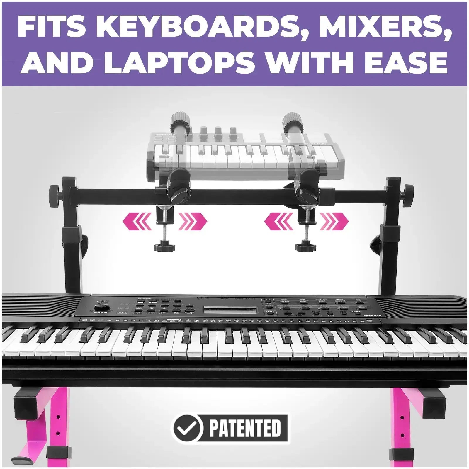 Adjustable 2nd Tier Keyboard Stand Attachment Liquid Stands