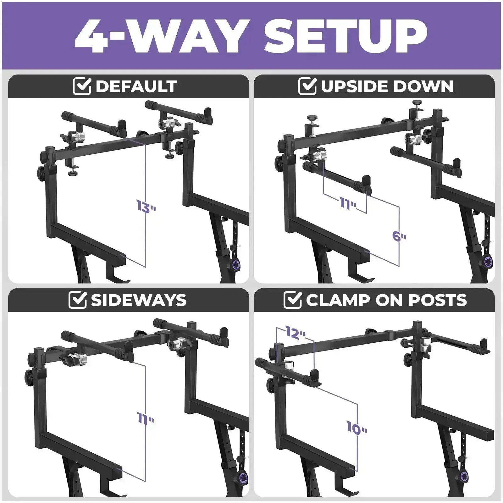 Adjustable 2nd Tier Keyboard Stand Attachment Liquid Stands