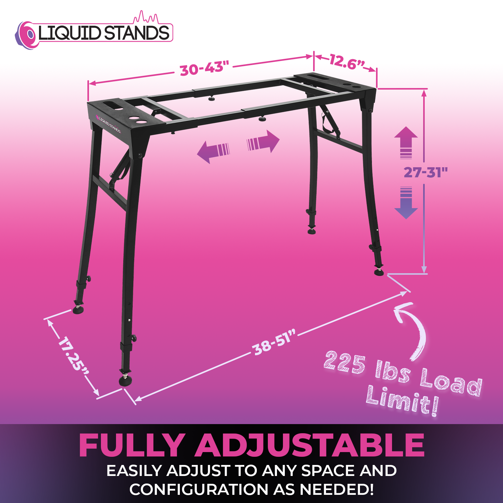 Collapsible Piano Keyboard Stand and Piano Bench Stool