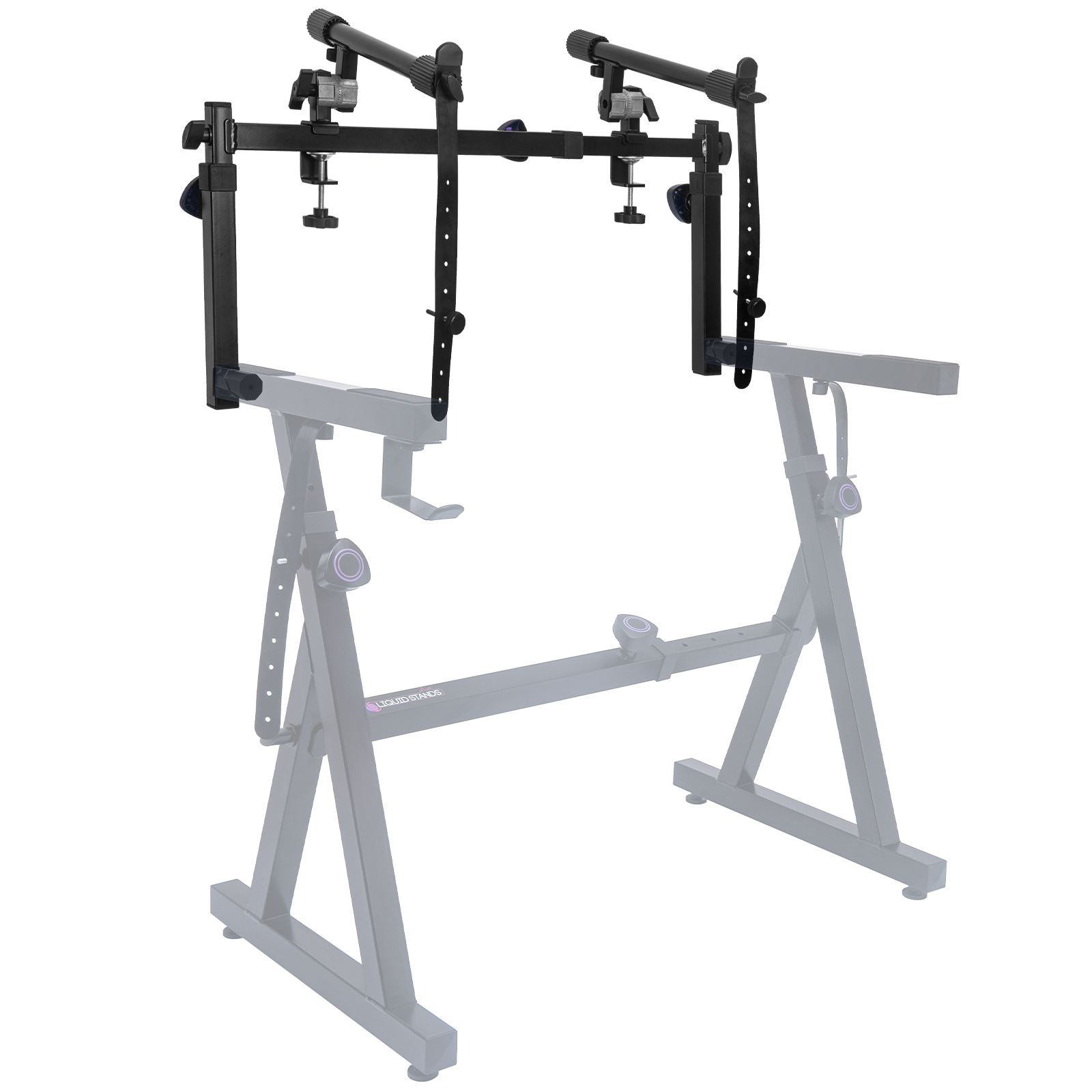 Adjustable 2nd Tier Keyboard Stand Attachment with Straps