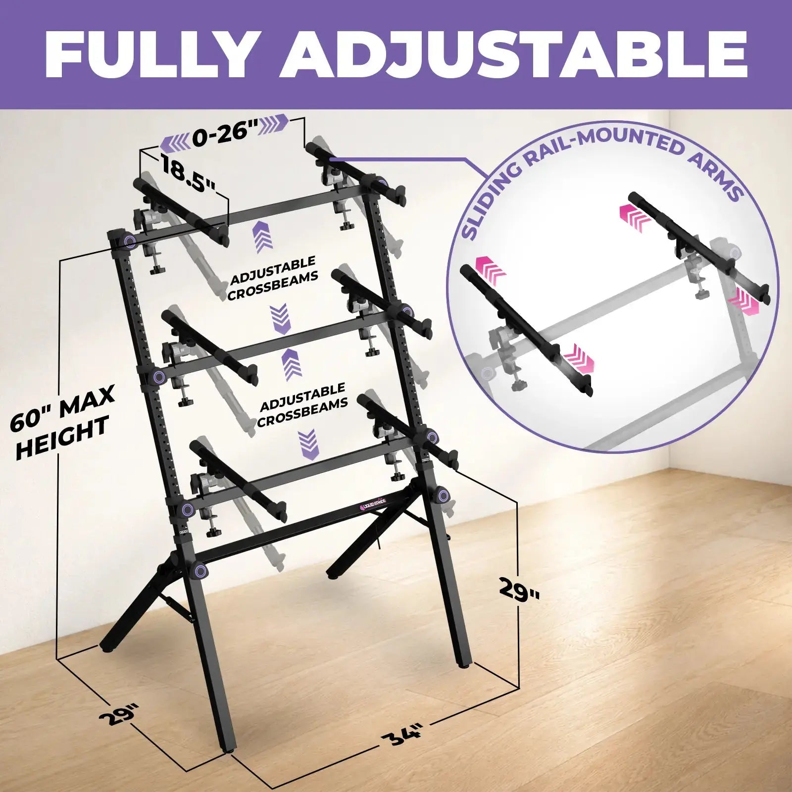 3 Tier Synth Stand Liquid Stands