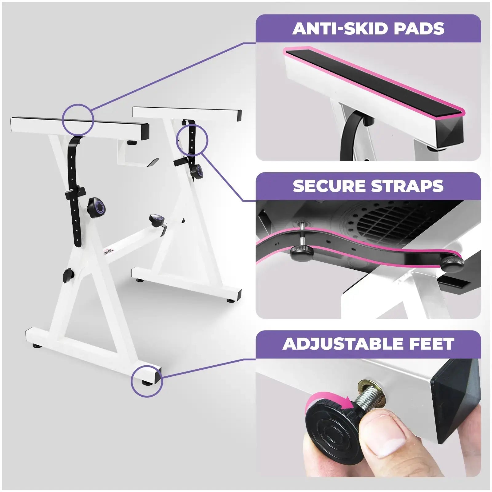 White Adjustable Z Style Keyboard Stand w/ Mesh Cushion Bench Liquid Stands