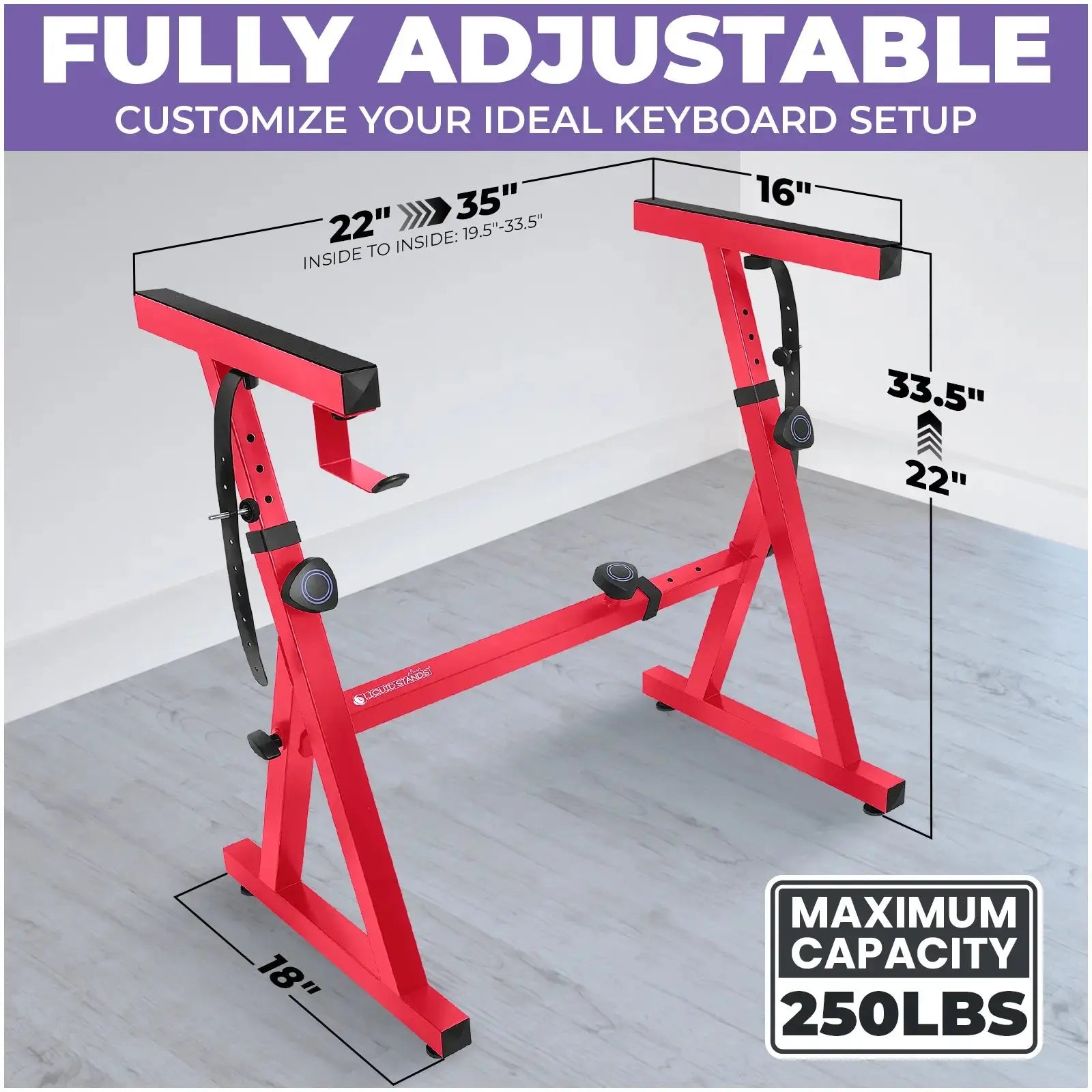Adjustable Z Style Red Keyboard Stand Liquid Stands